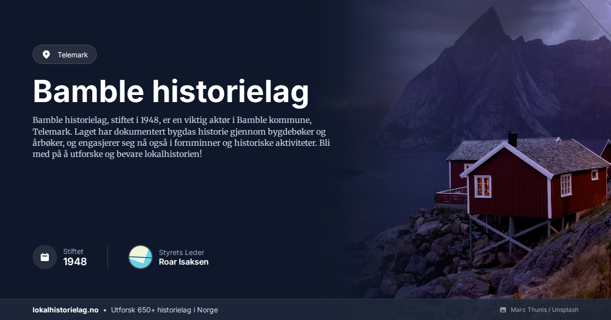 Bamble historielag i Bamble | lokalhistorielag.no